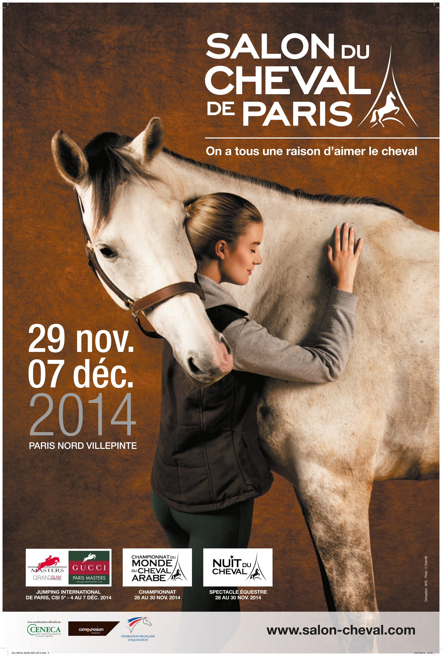 Affiche du salon du cheval de Paris 2014