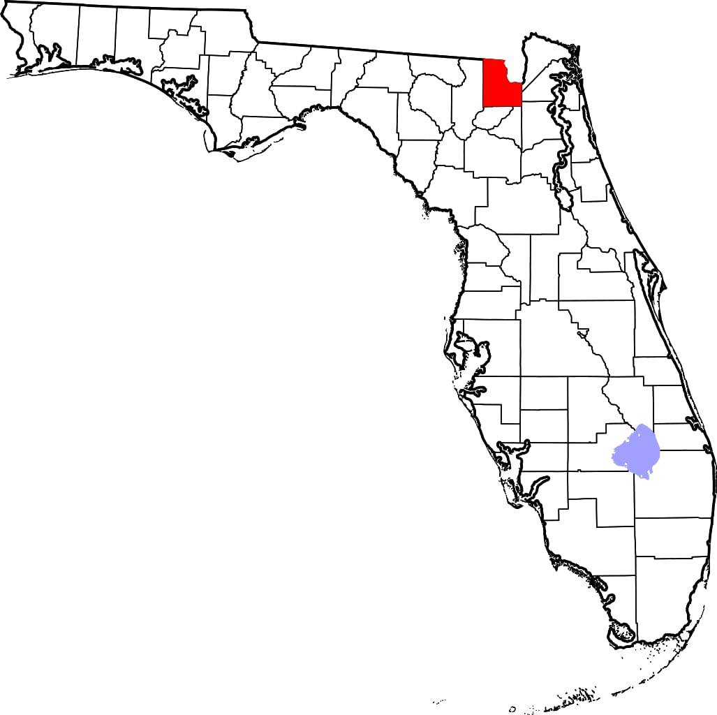 Maps showing counties with confirmed cases of Strangles in Ohio, Michigan, and Florida