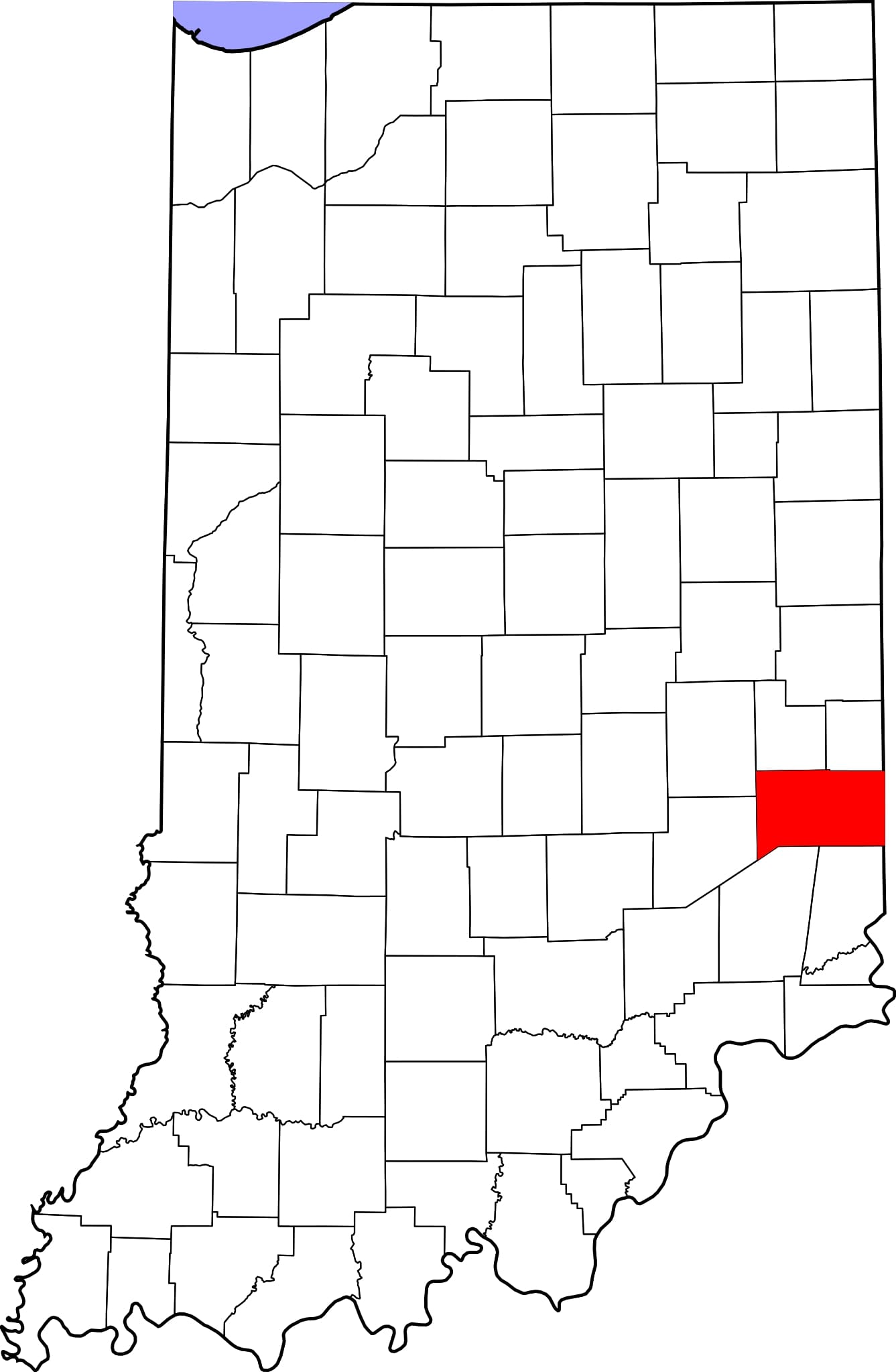Maps showing counties with confirmed cases of Strangles in Ohio, Michigan, and Florida