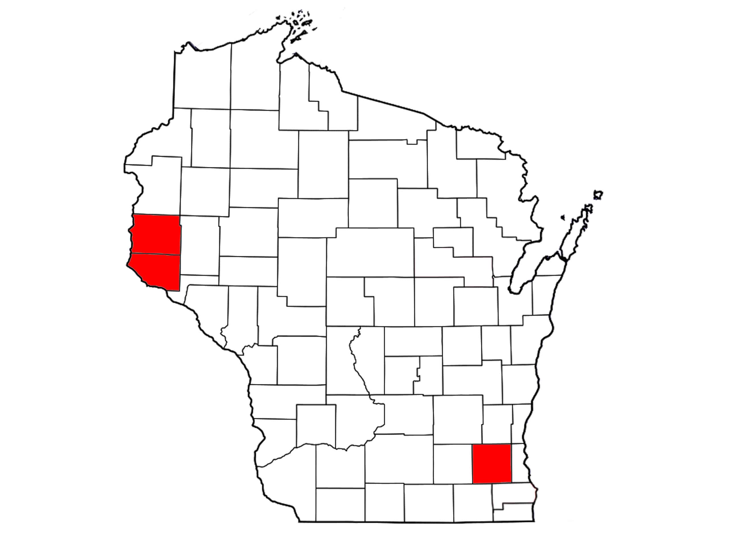 Maps showing counties with confirmed cases of Strangles in Ohio, Michigan, and Florida