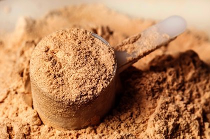 supplement powder and scoop