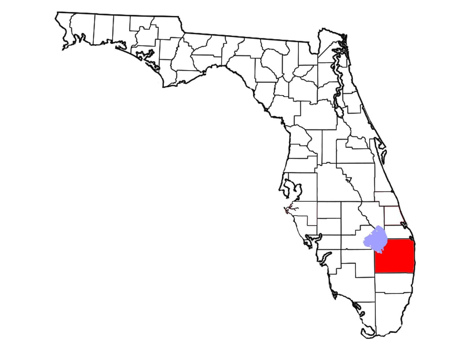 Maps showing counties with confirmed cases of Strangles in Ohio, Michigan, and Florida