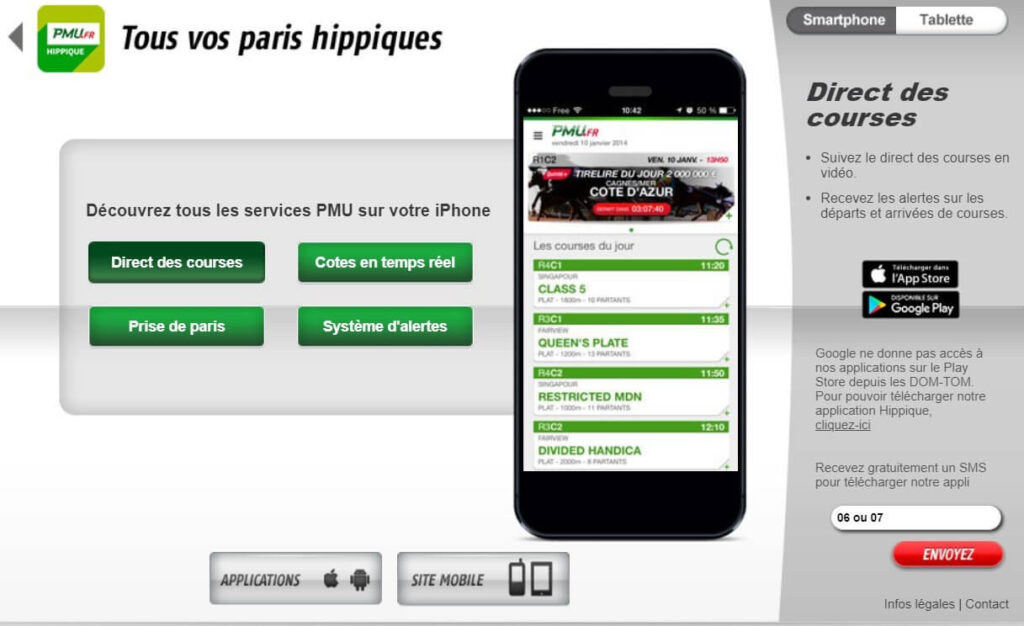 PMU turf mobile : une application très complète